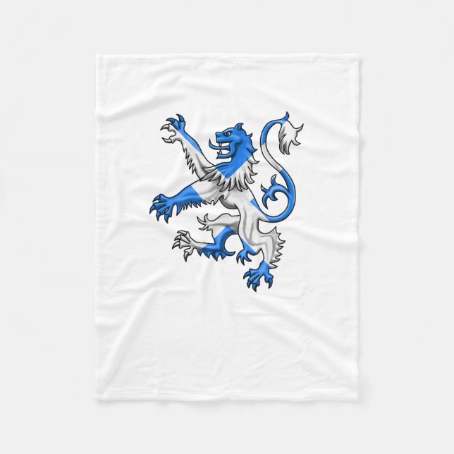 Scottish Lejon in St. Andrew's Färg Fleecefilt (Framsidan)