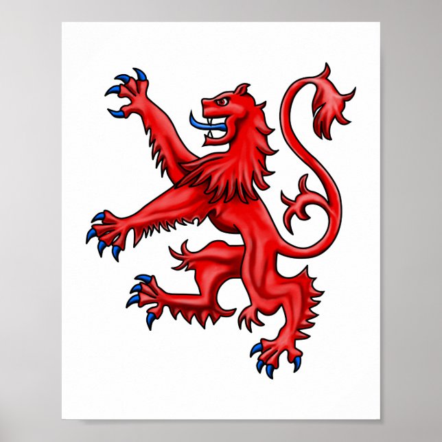 Scottish Lejon Rampant Poster (Framsidan)