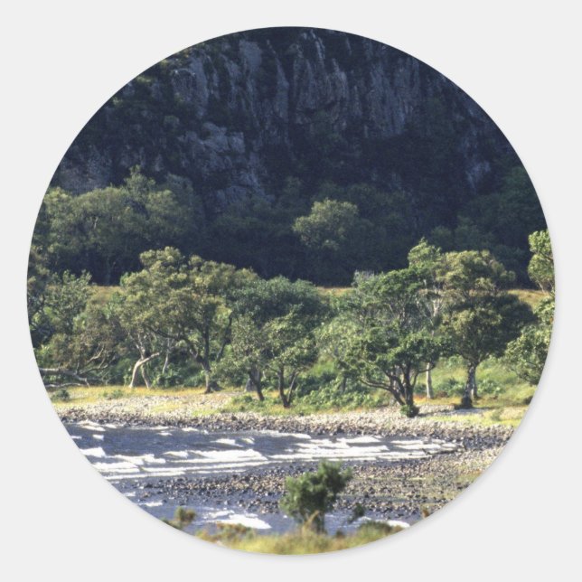 Scottish Loch Runt Klistermärke (Framsida)