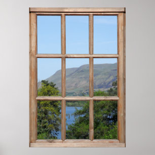 Scottish Loch View från Window Poster
