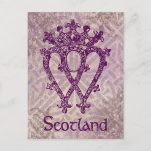 Scottish Luckenbooth Lila Celtic Knot Vykort