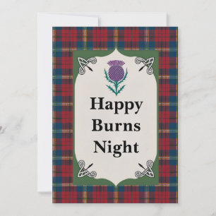 Scottish Lycklig Burns Night Hälsning Julkort