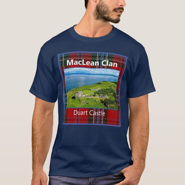 Scottish MacLean/MacLain Klan Duart Castle Family T Shirt (Framsida)