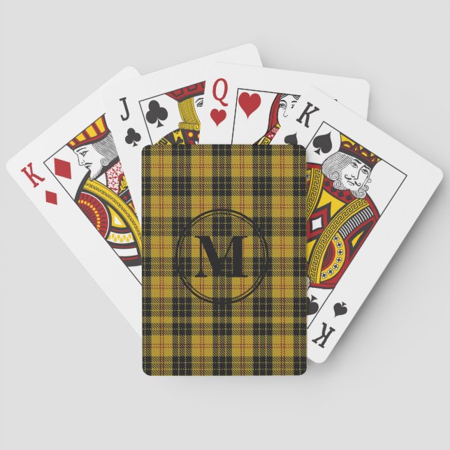 Scottish MacLeod Klan Monogram Namn Casinokort (Baksidan)