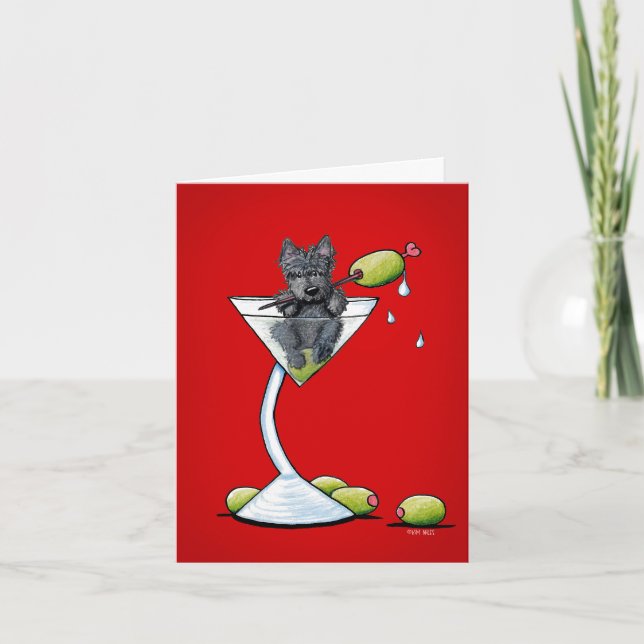 Scottish Martini Card Helgkort (Framsida)