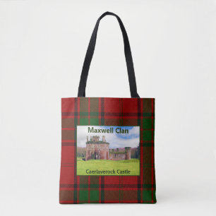 Scottish Maxwell Caerlaverock Castle Klan Tartan Tygkasse