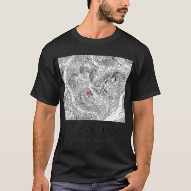 Scottish Mountainhe Cobbleropographic Map Design S T Shirt (Framsida)