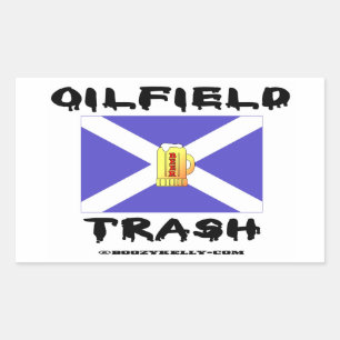 Scottish Oil Fält Sopor,Saltire,Beer Mugg,Oil,Gas Rektangulärt Klistermärke