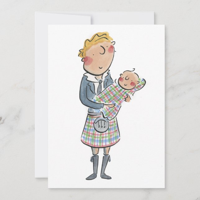 Scottish Pappa Inbjudningar (Framsida)