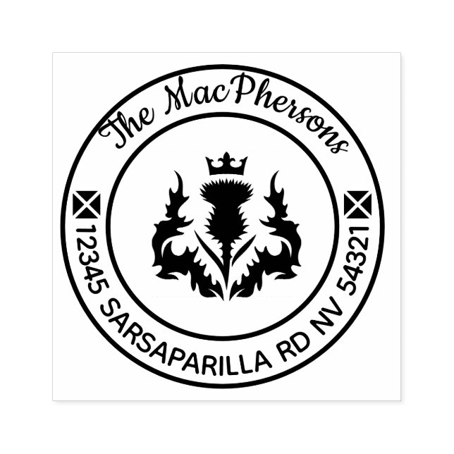 Scottish Personlig Thistle Stämpel (Tryck)