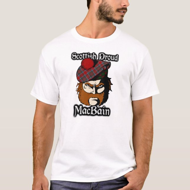 Scottish Proud Klan MacBain Tartan Tee (Framsida)