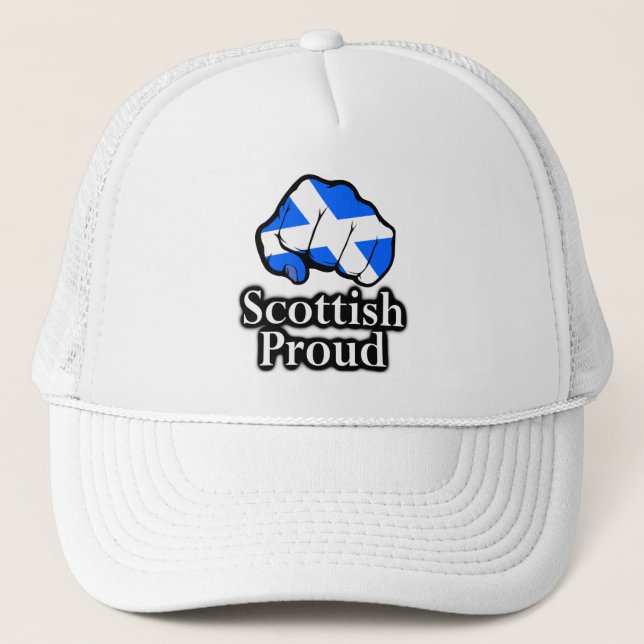 Scottish Proud Scotland Flagga Fist Truckerkeps (Framsida)