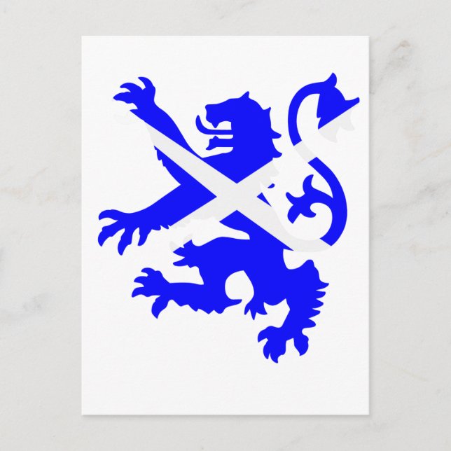 Scottish Rampant Lejon Vykort (Framsida)