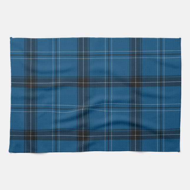Scottish Ramsay Blue Tartan Kökshandduk (Horisontell)
