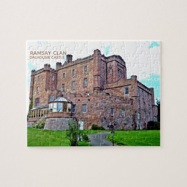 Scottish Ramsay Klans Dalhousie Castle Puzzle Pussel (Horisontell)
