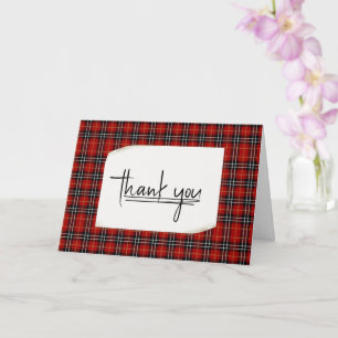 Scottish Red Black Tartan Play Kort