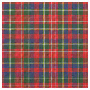Scottish Red Grönt Plaid Tartan Fabric Tyg