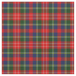 Scottish Red Grönt Plaid Tartan Fabric Tyg