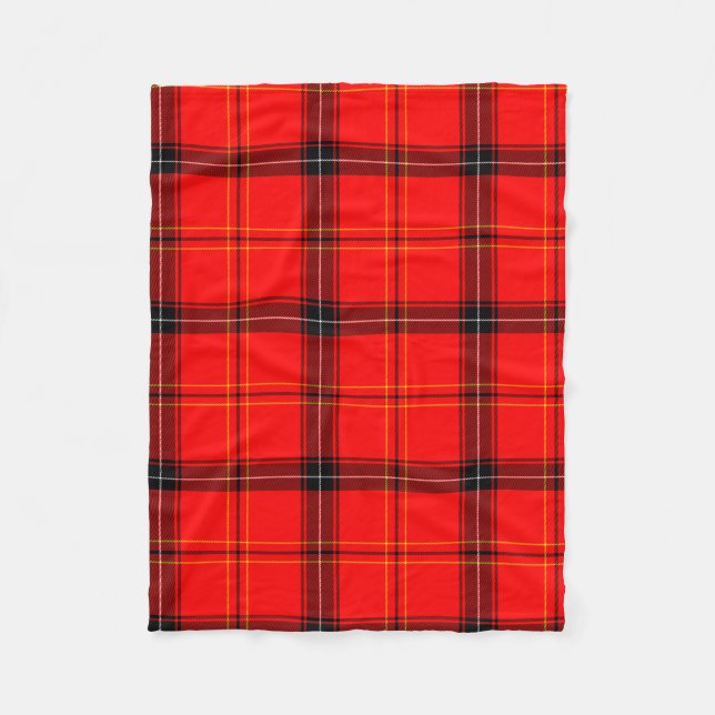 Scottish Red Tartan Fleecefilt (Framsidan)