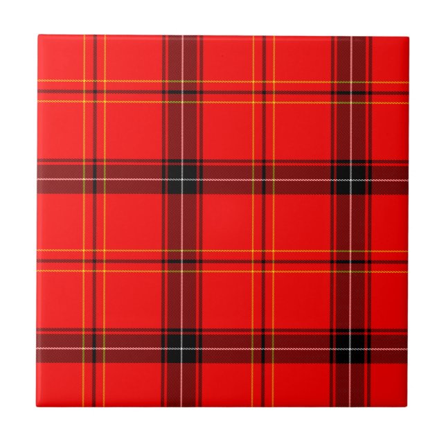 Scottish Red Tartan Kakelplatta (Framsidan)