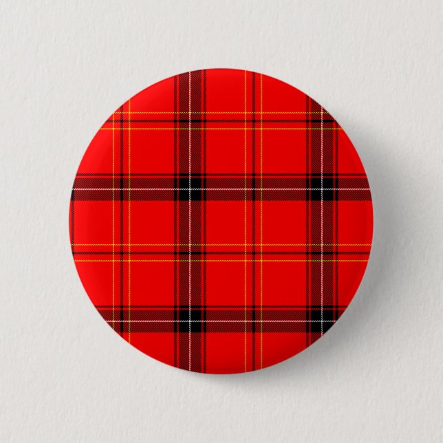 Scottish Red Tartan Knapp (Framsida)