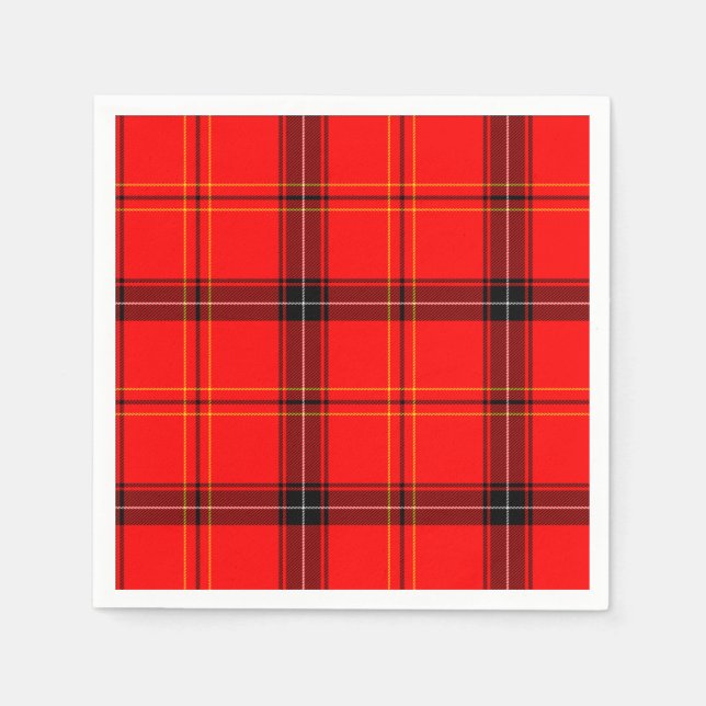 Scottish Red Tartan Pappersservett (Framsidan)