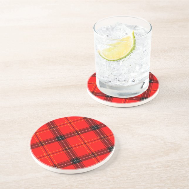 Scottish Red Tartan Underlägg Sandsten (Sidan)