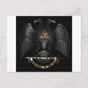 Scottish Rite 32 Degree Mason Eagle Vykort