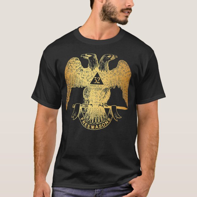 Scottish Rite Eagle 32nd Degree - Freemason-gåvor  T Shirt (Framsida)