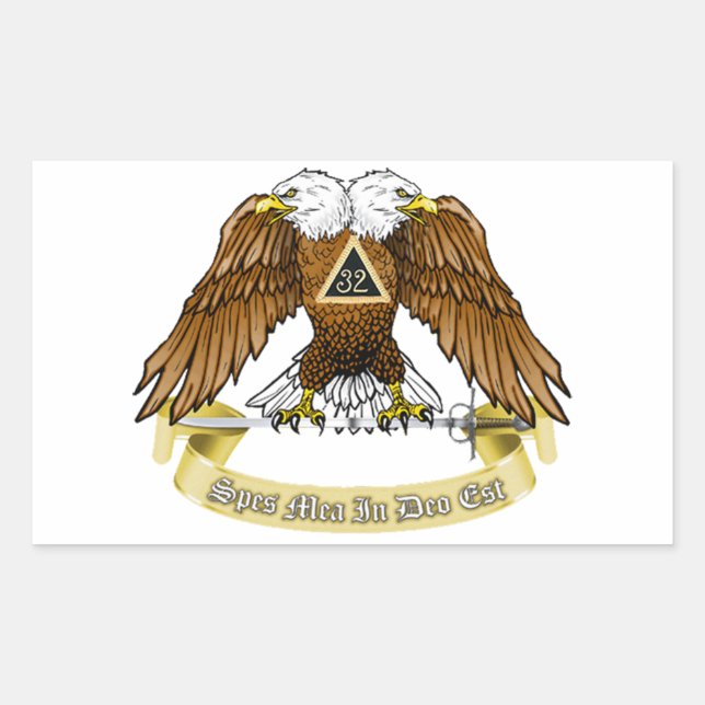 Scottish Rite Rektangulärt Klistermärke (Framsida)