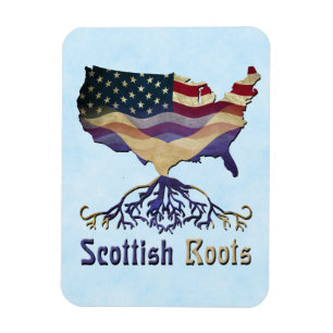 Scottish Roots, American Karta Flexi Magnet
