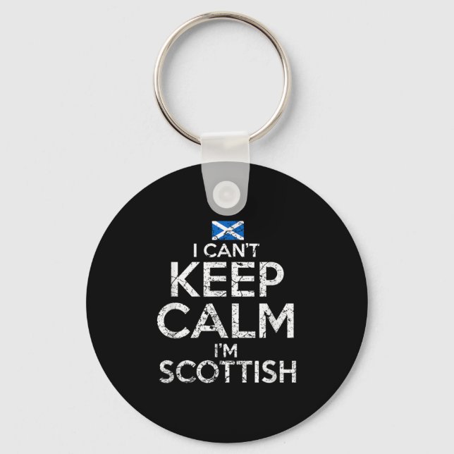 Scottish Roots Scotland Scots Can't Keep Calm Funn Nyckelring (Framsida)