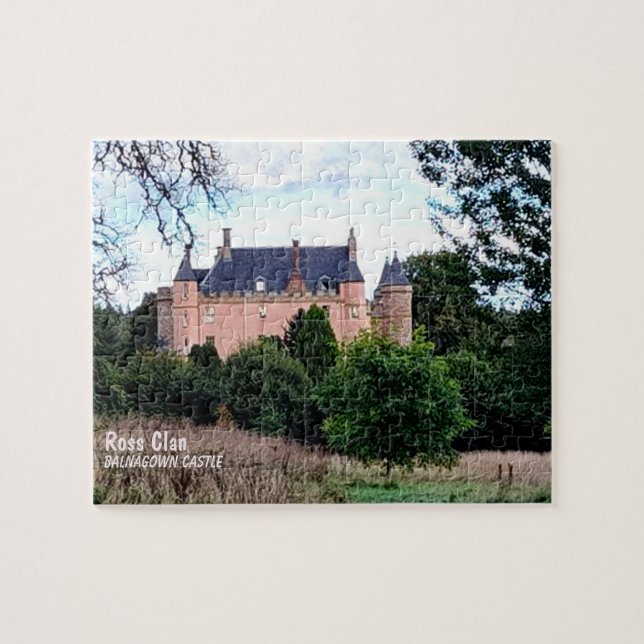 Scottish Ross Klan Balnagown Castle Jigszle Puzzle Pussel (Horisontell)