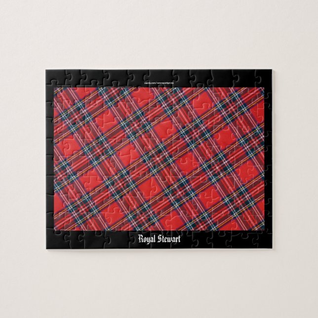 Scottish Royal Stewart Klan Tartan Jigszle Puzzle Pussel (Horisontell)