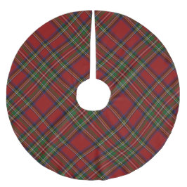 Scottish Royal Stewart Tartan Julgransmatta Borstad Polyester