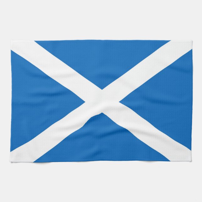 Scottish Saltire Towel (korrekt färg) Kökshandduk (Horisontell)