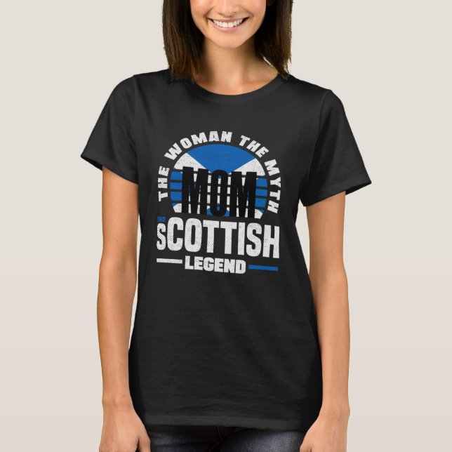 Scottish Scotland Scottish Flag Mothers Day T Shirt (Framsida)