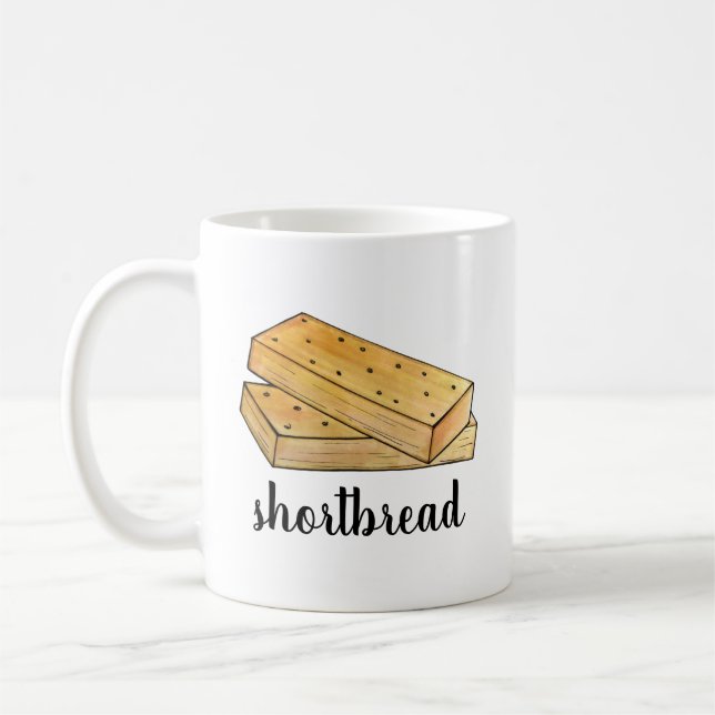 Scottish Shortbröd Tea Biscuits British Bakery Kaffemugg (Vänster)