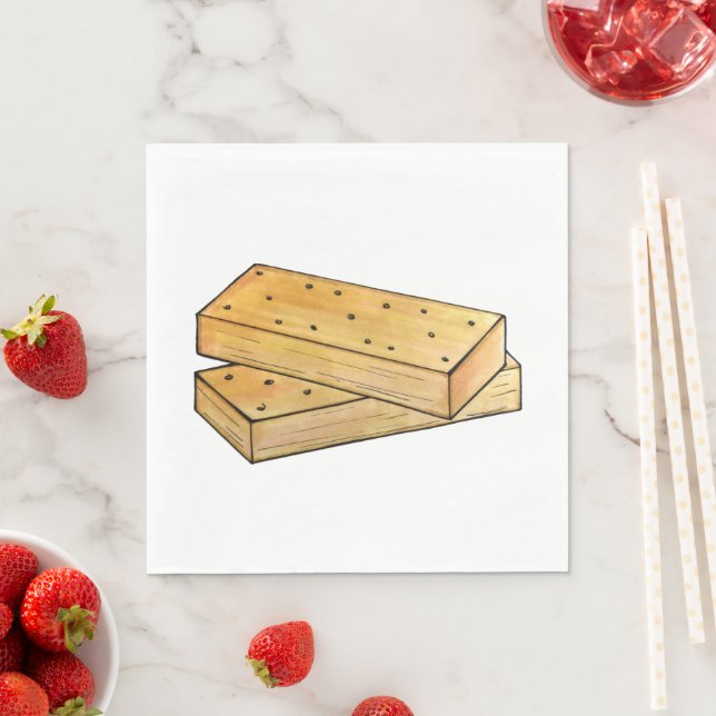 Scottish Shortbröd Tea Biscuits British Bakery Pappersservett (Insitu)