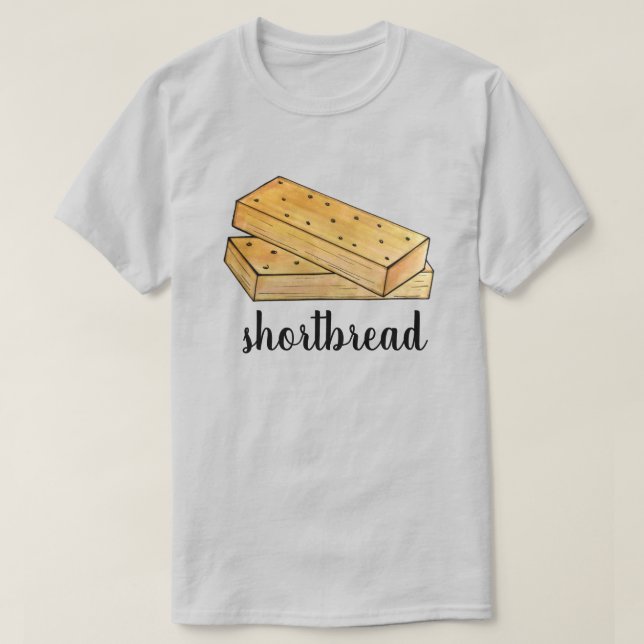 Scottish Shortbröd Tea Biscuits British Bakery T Shirt (Design framsida)