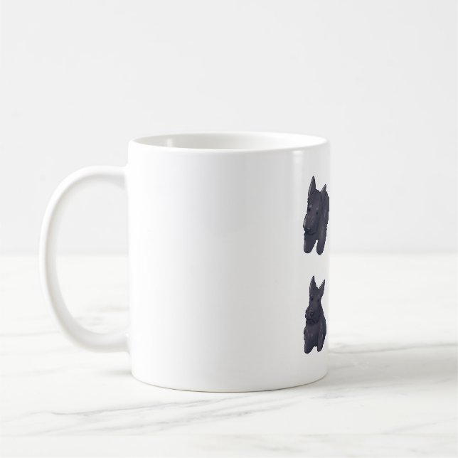 Scottish skräcker hund Magic Kaffemugg (Vänster)