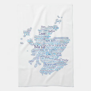 Scottish Slang Ord Karta Kitchen Towel Kökshandduk