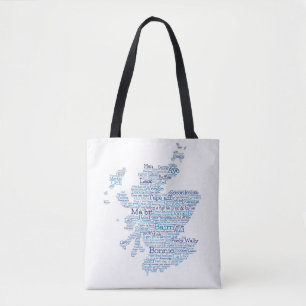 Scottish Slang Ord Karta Tote Bag Tygkasse