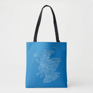 Scottish Slang Ord Karta Tote Bag Tygkasse