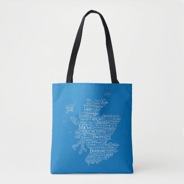 Scottish Slang Ord Karta Tote Bag Tygkasse (Framsida)