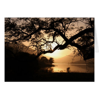 Scottish Sunset över en Loch Hälsningskort