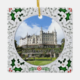 Scottish Sutherland Klan Dunrobin Castle jul Julgransprydnad Keramik