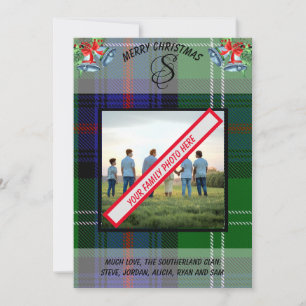 Scottish Sutherland Klans Tartan-julkort Julkort