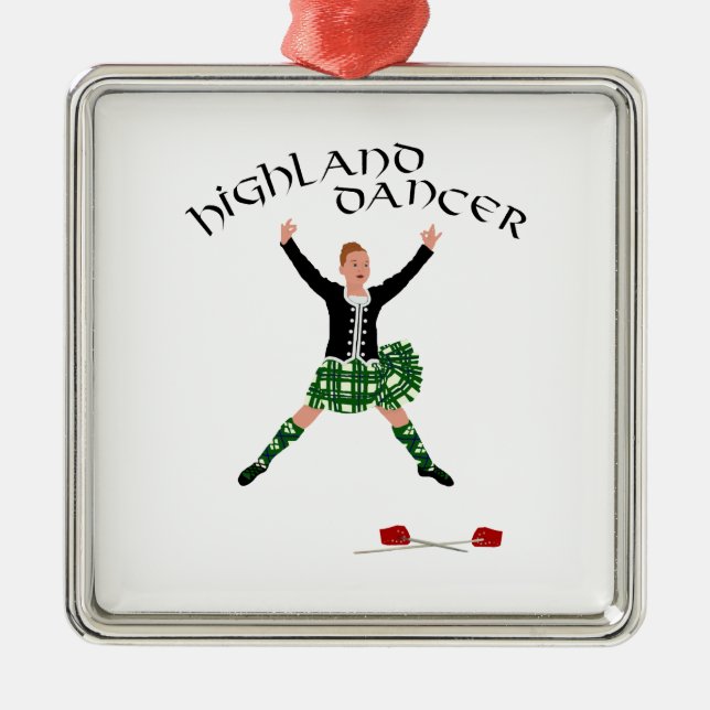 Scottish Sword Dancer - Ghillie Callum Julgransprydnad Metall (Framsidan)