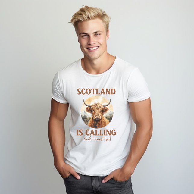 Scottish T-Shirt Highland Cow, Scottish Cow Tshirt (Skapare uppladdad)